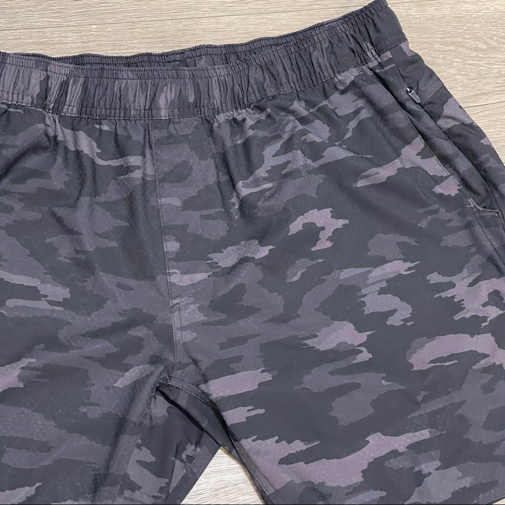 Legends Shorts Training Black Camouflage Camo Size XL Drawstring 7” Inseam - Picture 3 of 8